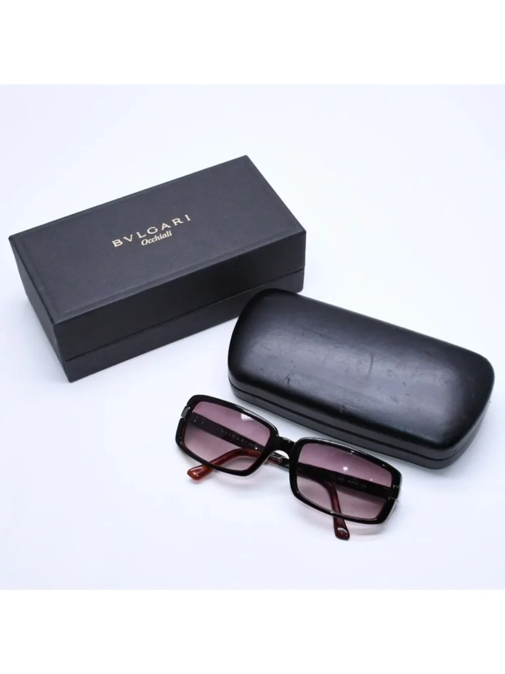 Bvlgari Sunglasses Eyewear Brown Black Silver